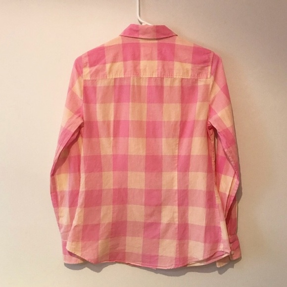 J. Crew Perfect Shirt in Wide Pink Check - Picture 2 of 5